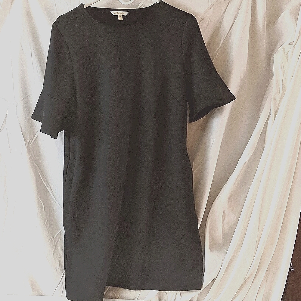 All for color black midi dress